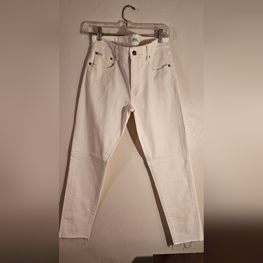 Polo by Ralph Lauren White Cropped Ankle Jeans
